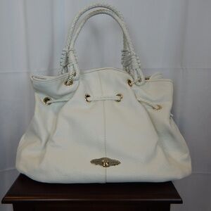 Elliott Lucca Large White Leather Handbag